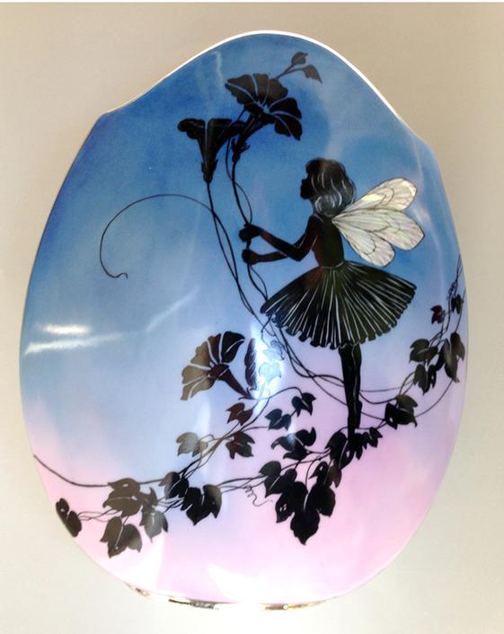 Irene Graham Porcelain Artist PILLOW VASE FAIRY Sillioute