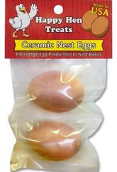 Ceramic egg to encourage chickens to nest