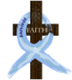 Light Blue Painted Ribbon Prostate Cancer Designs