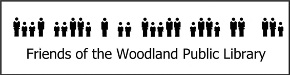 The logo of the Friends of the Woodland Public Library.