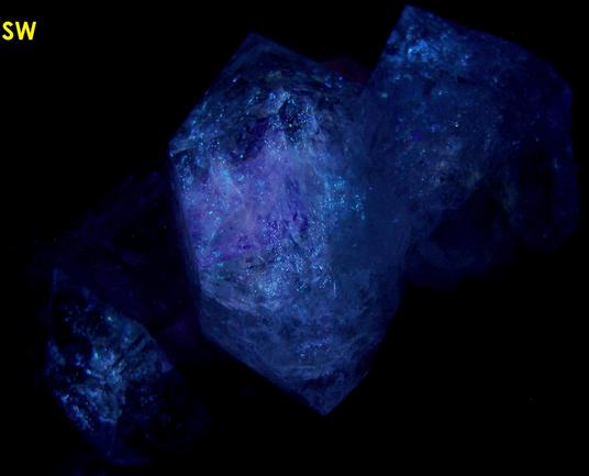 fluorescent Herkimer Diamond QUARTZ, DOLOMITE, CALCITE, MARCASITE, PYROBITUMEN - St. Johnsville, Montgomery County, New York, USA - ex Adrian Labuz 1970s