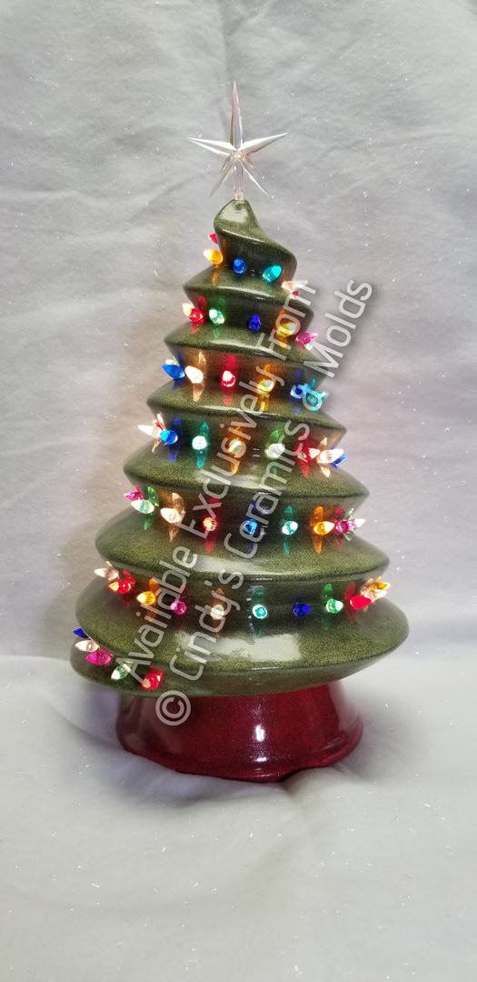 Vintage swirl ceramic Christmas hotsell tree