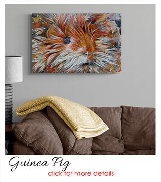 guinea pig, animal paiinting, pocket pets, large painting