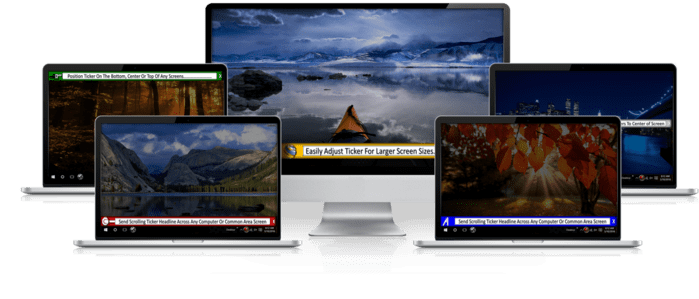 Send scrolling headline to computer screens