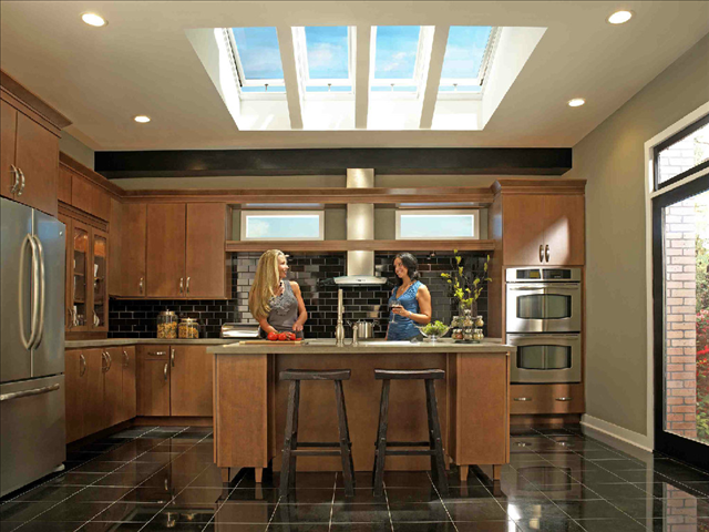 Japanese Style Kitchen with Skylights - Asian - Kitchen - San