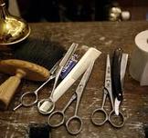 Barber Scissors and Brush