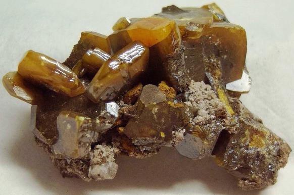 Wulfenite, Stevenson-Bennett Mine (Stephenson-Bennett Mine), Organ District, Organ Mts, Doña Ana County, New Mexico, USA, ex John Penrose Ambler