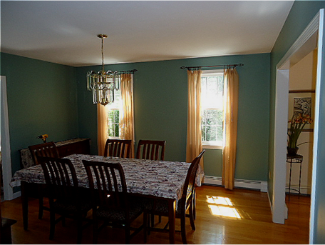 Newly painted dining room Foxboro, MA.