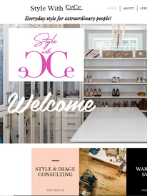 Style with CeCe image of website homepage