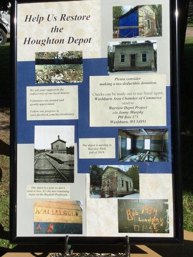 Restoring Houghton Depot sign