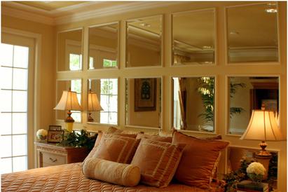 Picture of beveled mirrors