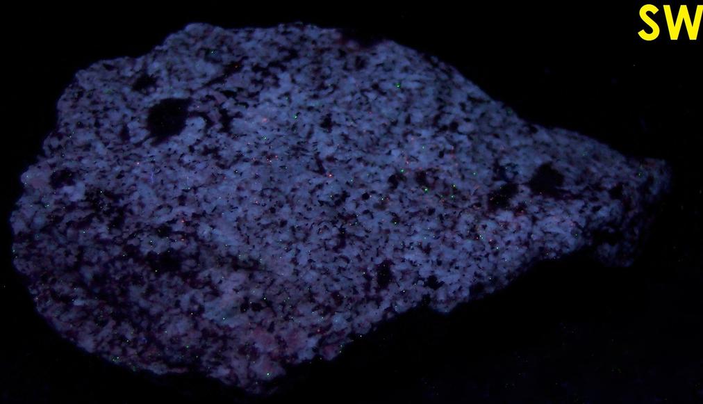 fluorescing MICROCLINE AMAZONITE feldspar with Mica - Franklin, Sussex Co., New Jersey