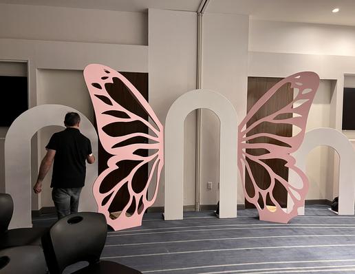 Pink Butterfly Wings Backdrop