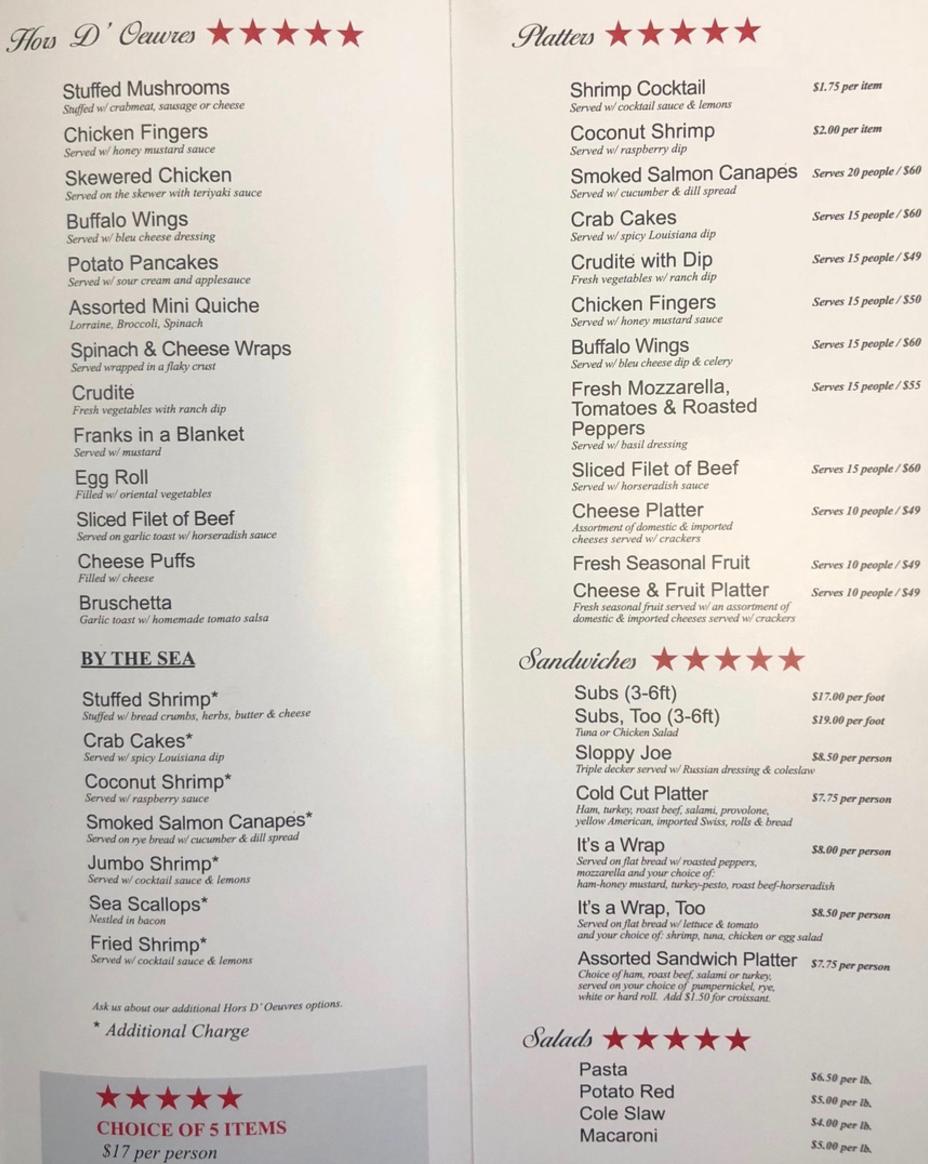 five-star-catering-menu