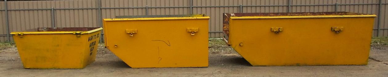 3 different size skip bins for rubbish removal