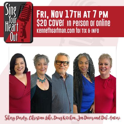 Deb Antari, Jen Davis, Doug Kitchen, Christina Lake and Sherry Pardy in "Sing Your Heart Out"