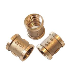 3 PCS G1/2" Female Thread Brass Straight Coupling Connector for Water, Fuel Pipe