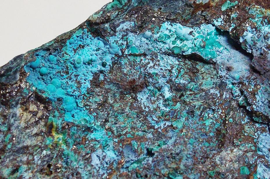 chrysocolla coating malachite Mineral Hill Mine Maryland