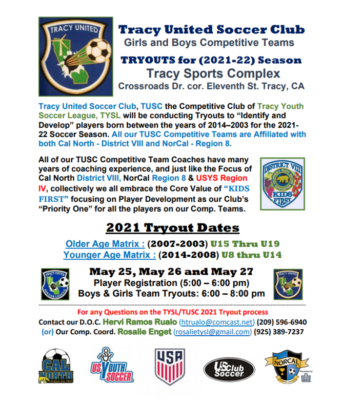 Tracy Youth Soccer League in Tracy, Ca