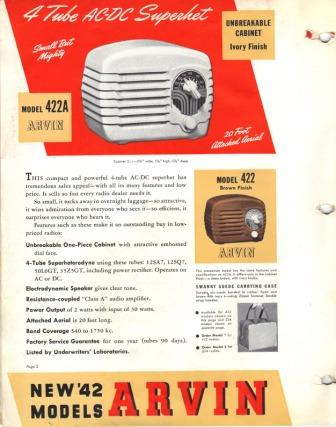 Arvin Radio 1942
