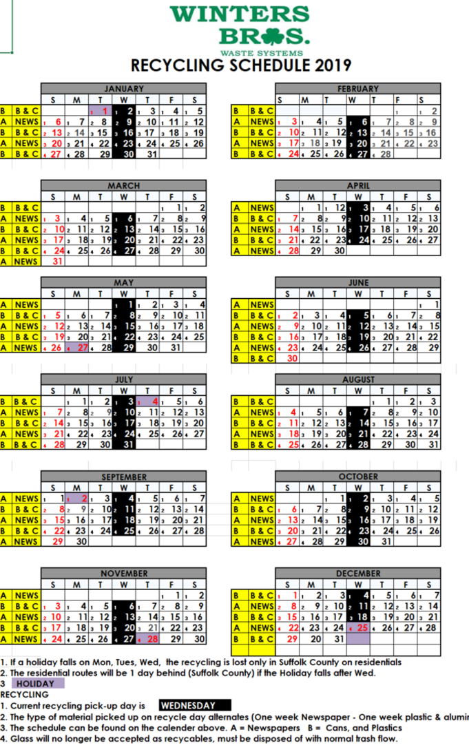 Recycling Schedule