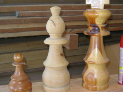 Wood Large Chess pieces