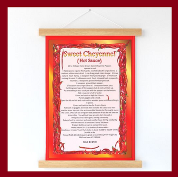 Hot Pepper Recipe Wall Hanging