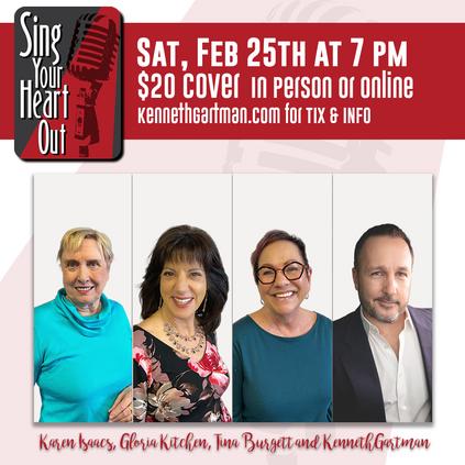 Tina Burgett, Karen Isaacs, Gloria Kitchen and Kenneth Gartman in "Sing Your Heart Out"