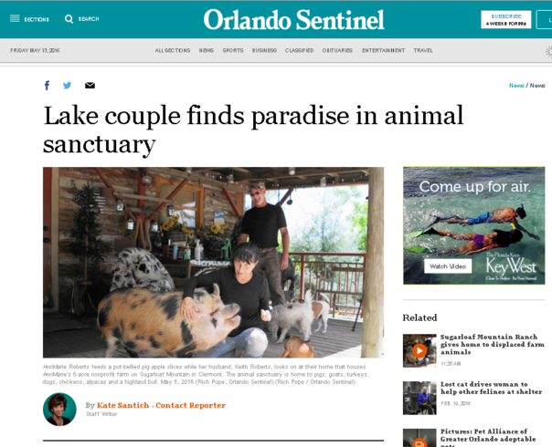 Orlando Sentinel Article