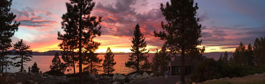 Lake Tahoe during a beautiful sunset night at Autumn JFO