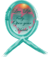 Teal Painted Ribbon Ovarian & Cervical Cancer Designs