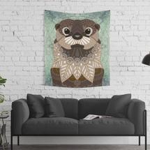 ornate otter wall tapestry