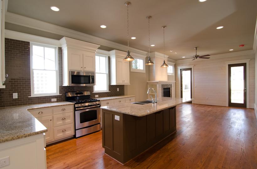 Painted Custom Cabinets & Granite Tops