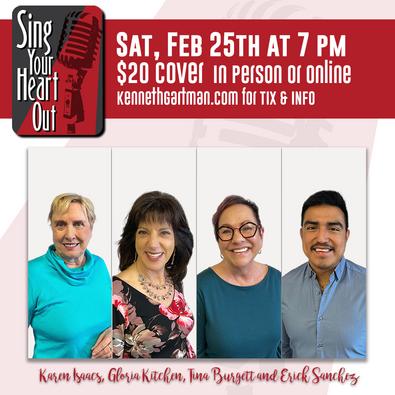 Tina Burgett, Karen Isaacs, Gloria Kitchen and Erick Sanchez "Sing Your Heart Out: Cabaret Workshop Performance"