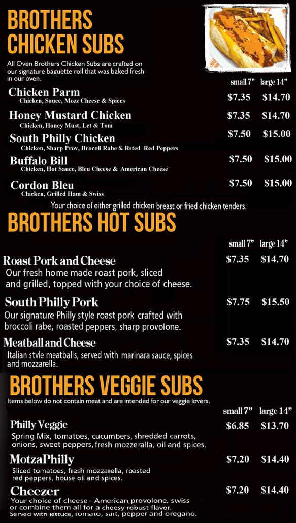 OvenBrothers Menu Page1