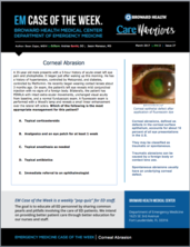 Corneal Abrasion, Sean Zajac, ophthalmology