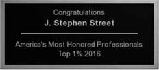 J Stephen Street Top 1% Honored Professional
