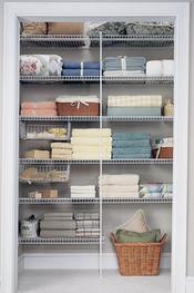 Wire Shelving Linen Closet