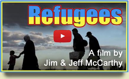 Ukrain refugees flag music