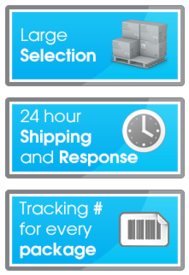 Large Selection - 24 hour Shipping and Response Tracking # for every package