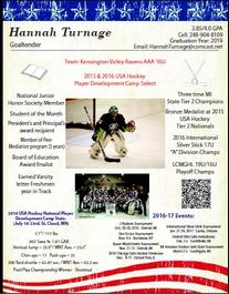 Hannah Turnage Goaltender Profile Page