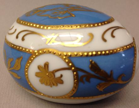 Original Design by Irene Graham Egg with raised work and Roman Gold work