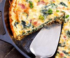 Vegetable Spinach Quiche for breakfast for a weight loss program