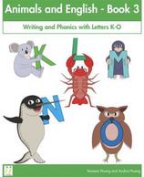 Preschool & K eBook series 'Animals and English' level 3: Writing and Phonics with Letters K-O.