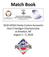 2018 Cheely Custom Gunworks Area 5 Handgun Championship Matchbook