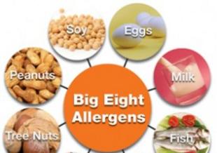 Food Eight Allergens; Soy, Eggs, Milk, Peanuts, Tree Nuts, Shellfish, Wheat, Fish.