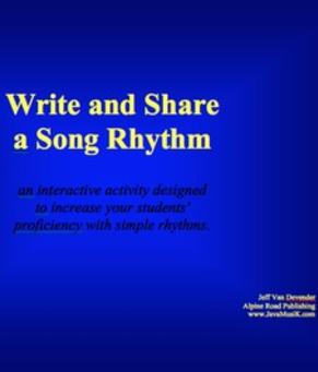 Music Education, Elementary Music, Writhe Share Rhythm, Jeff Van Devender