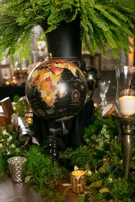 Globe as wedding decor in Minnesota