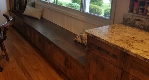 Rustic Alder Shaker Window Seat (Bench)