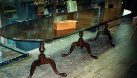 Triple Pedestal Dining Table